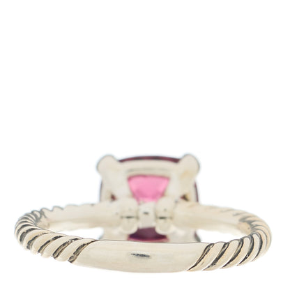 David Yurman Sterling Silver Diamond Rhodolite 8mm Chatelaine Ring 47 4.25 3 of 5