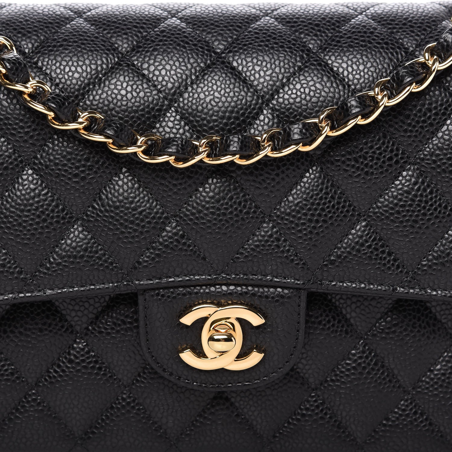 Chanel Caviar Quilted Medium Double Flap Black 10 of 11
