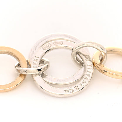 Tiffany Sterling Silver 18K Yellow Gold Circle Link Bracelet 5 of 5