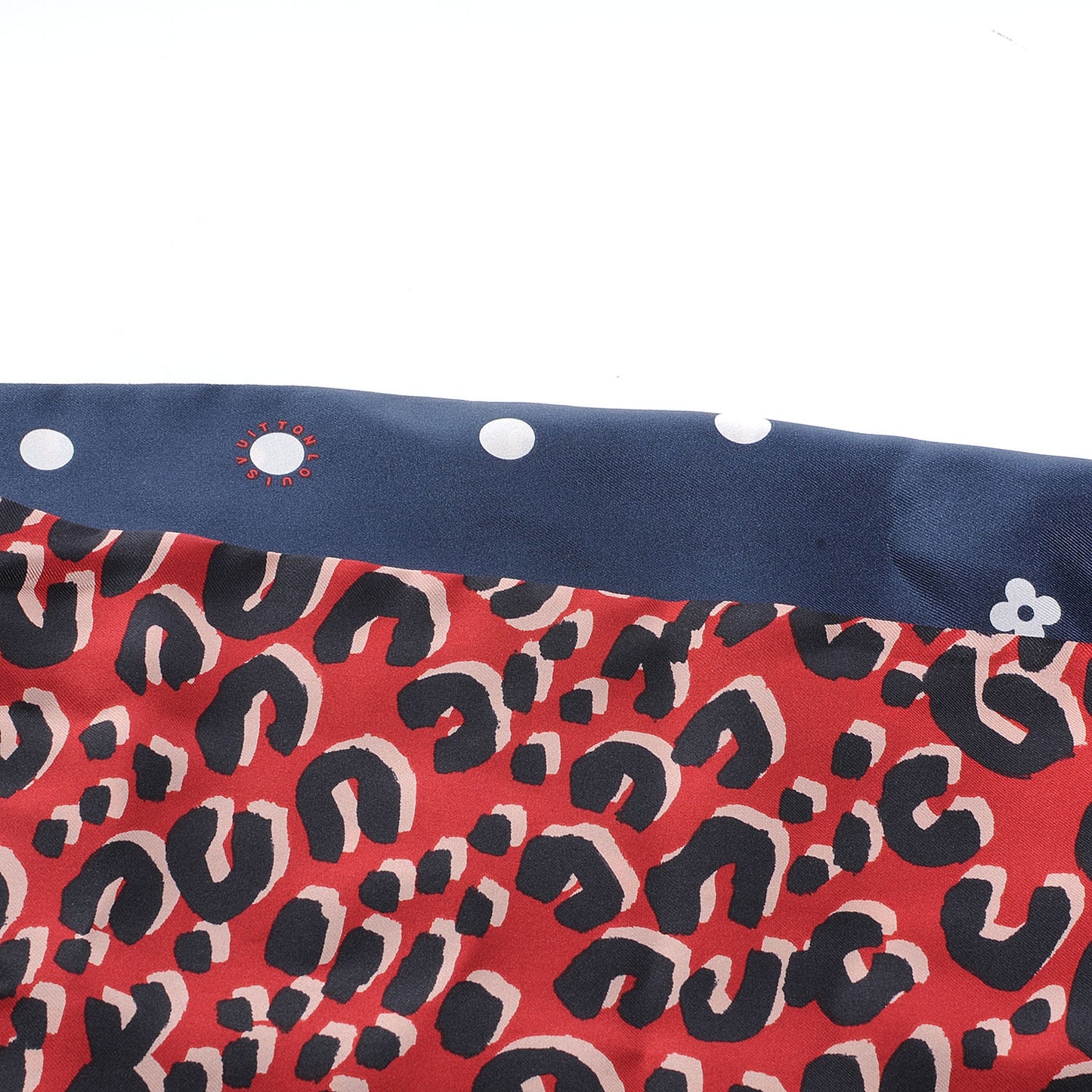 Silk Leopard Snood Scarf Red