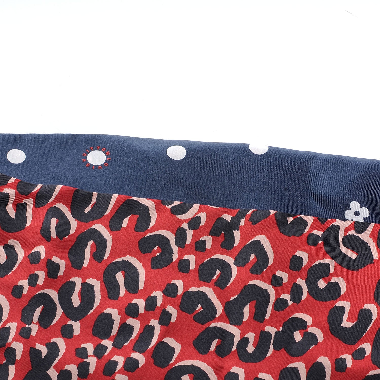 Louis Vuitton Silk Leopard Snood Scarf Red 6 of 6