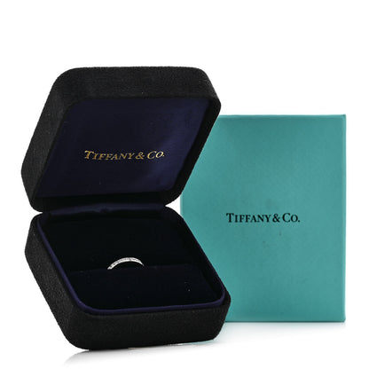 Tiffany Platinum Diamond 2.5mm Half Circle Wedding Band Ring 47 4 6 of 6