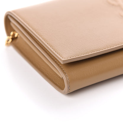Saint Laurent Calfskin Belle de Jour Chain Clutch Beige 5 of 11