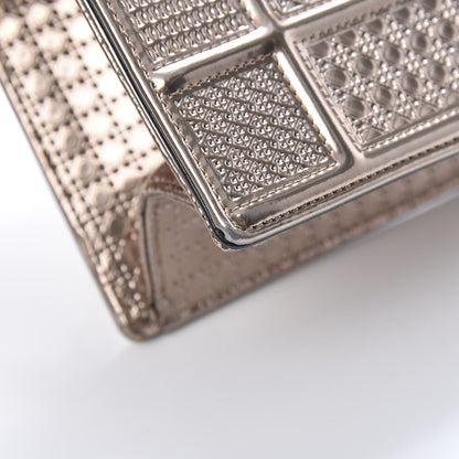 Christian Dior Metallic Patent Micro-Cannage Medium Diorama Flap Bag Pink 12 of 17