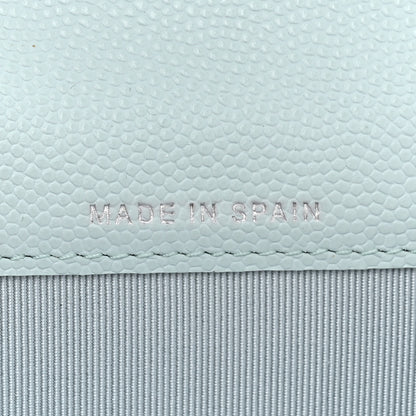 Chanel Caviar Quilted Flap Card Holder Wallet Light Blue 7 of 11