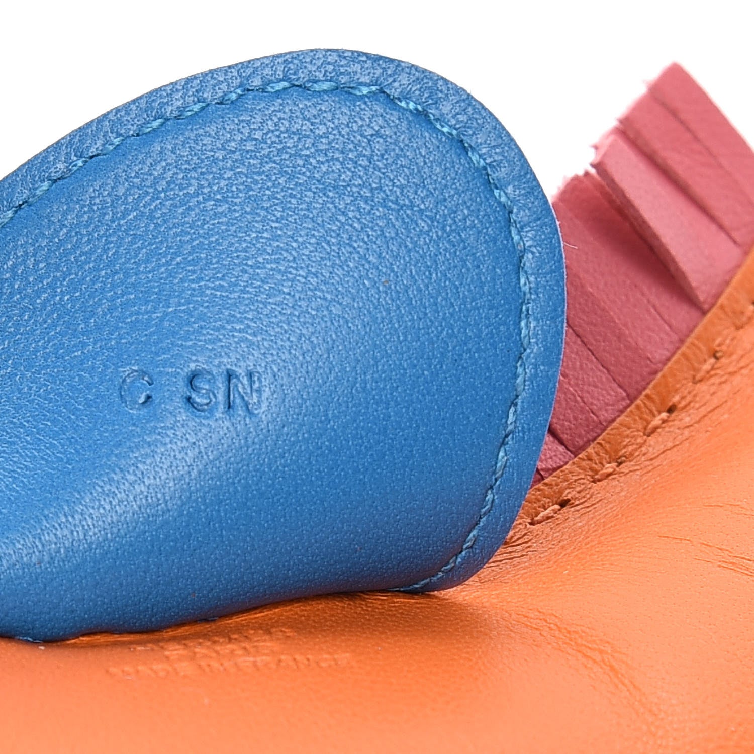 Hermes Milo Lambskin Grigri Rodeo Horse Bag Charm GM Orange Bleu Zanzibar Rose Azalee 4 of 5