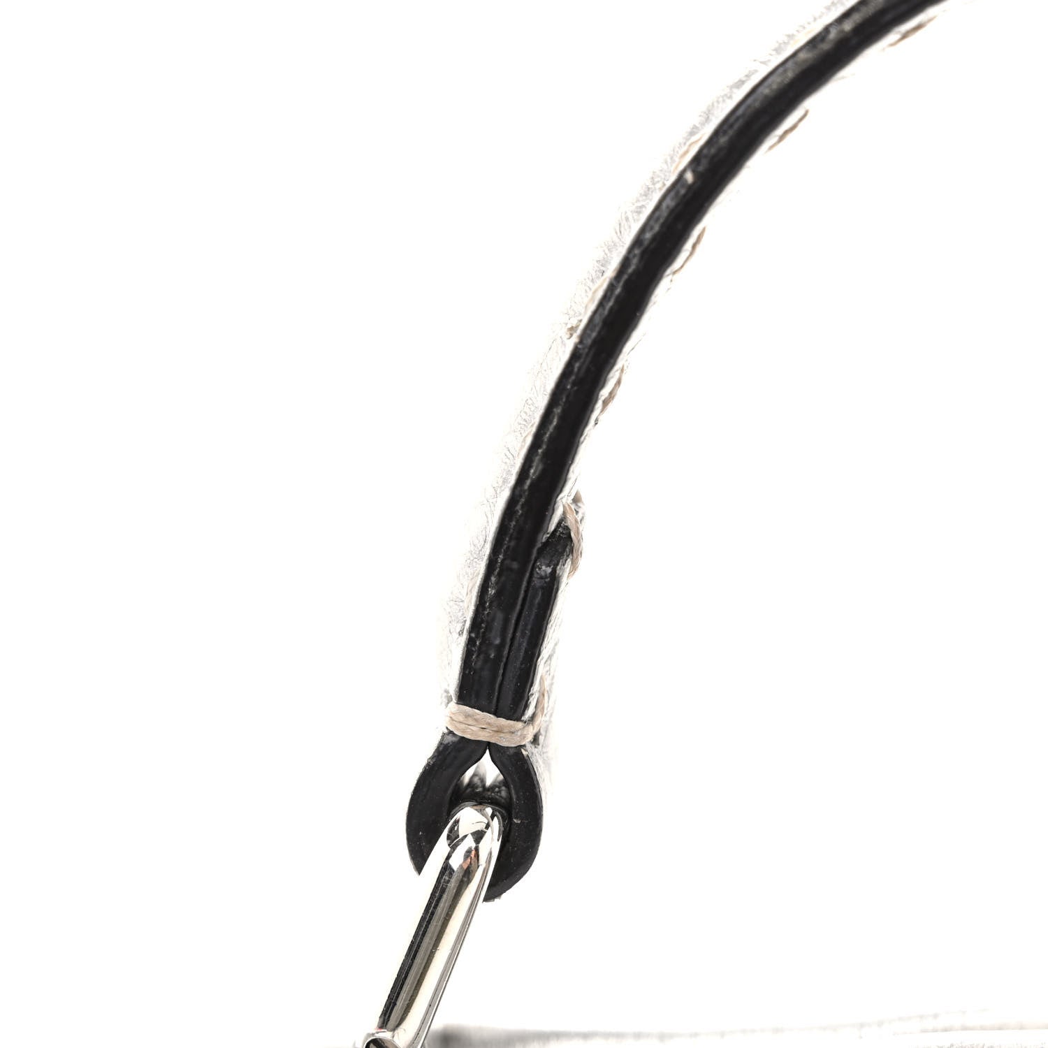 Fendi Cuoio Romano Lux Selleria Mini Peekaboo Iconic Satchel Argento 11 of 11