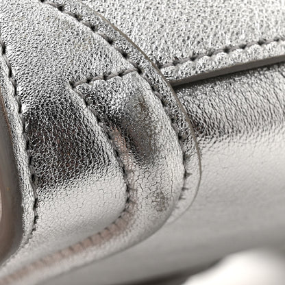 Celine Laminated Lambskin Nano Luggage Silver 16 of 17