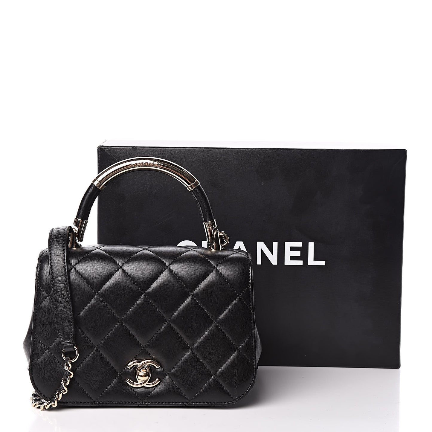 Lambskin Mini Carry Chic Flap Black