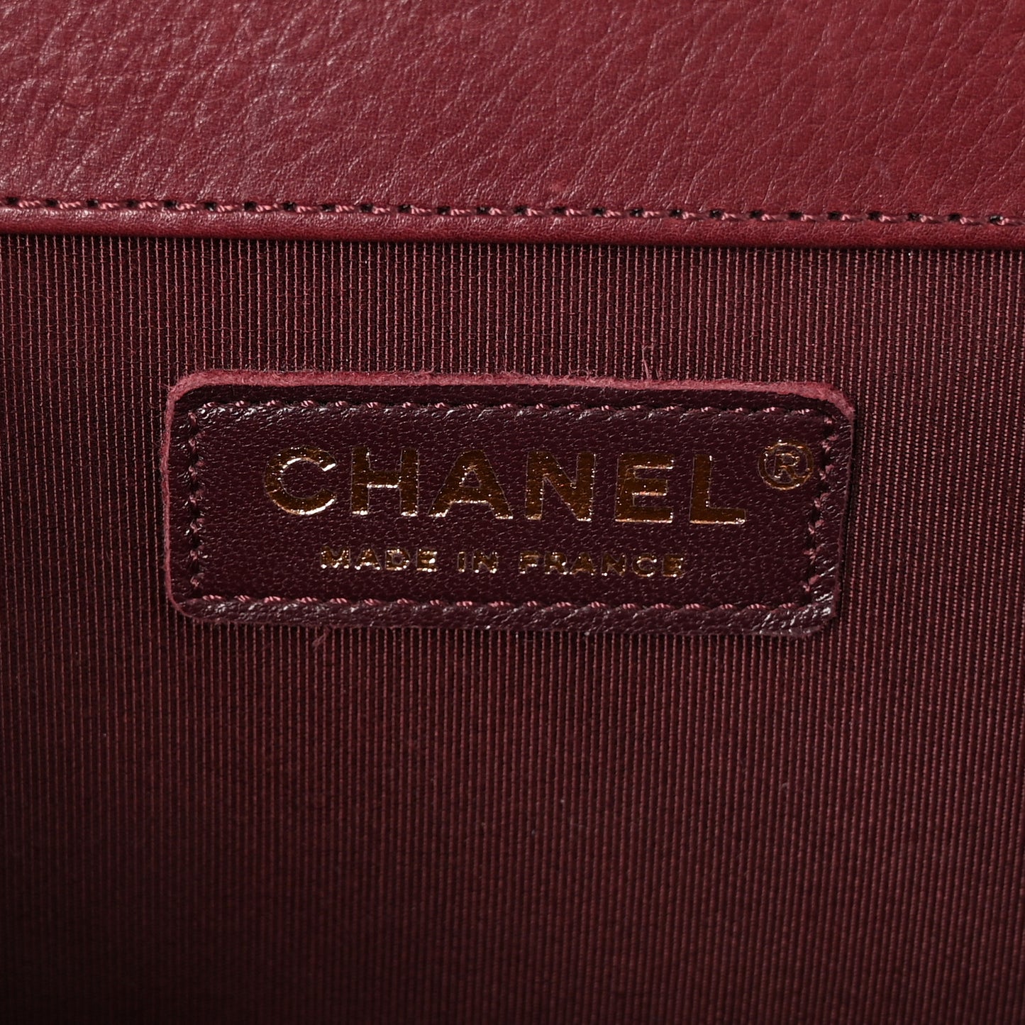 Calfskin Quilted Small Flap Bag Burgundy