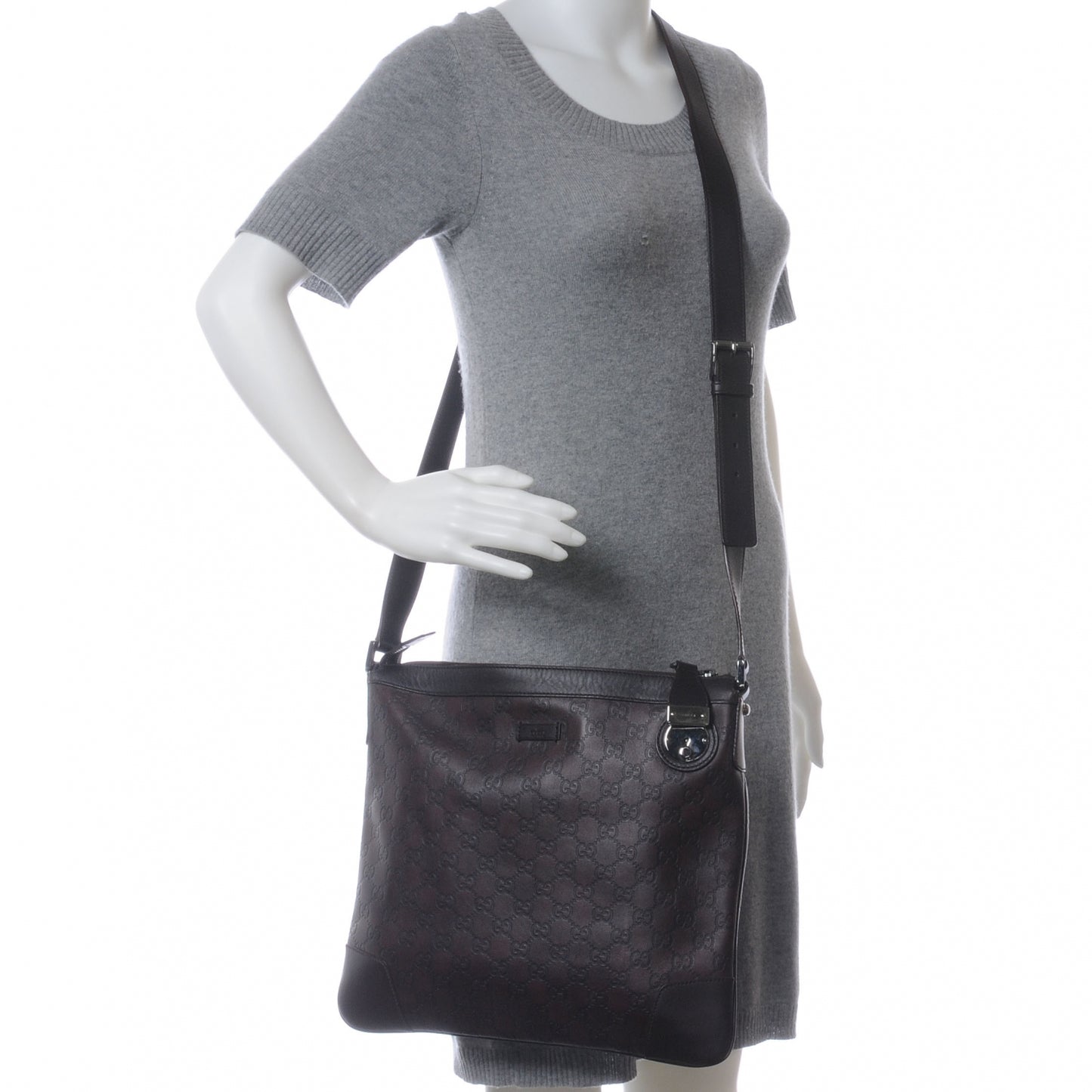 Guccissima GG Messenger Bag Chocolate