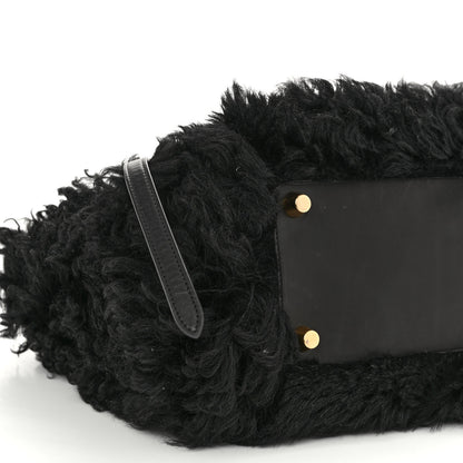 Celine Calfskin Shearling Mini Belt Bag Black 8 of 9