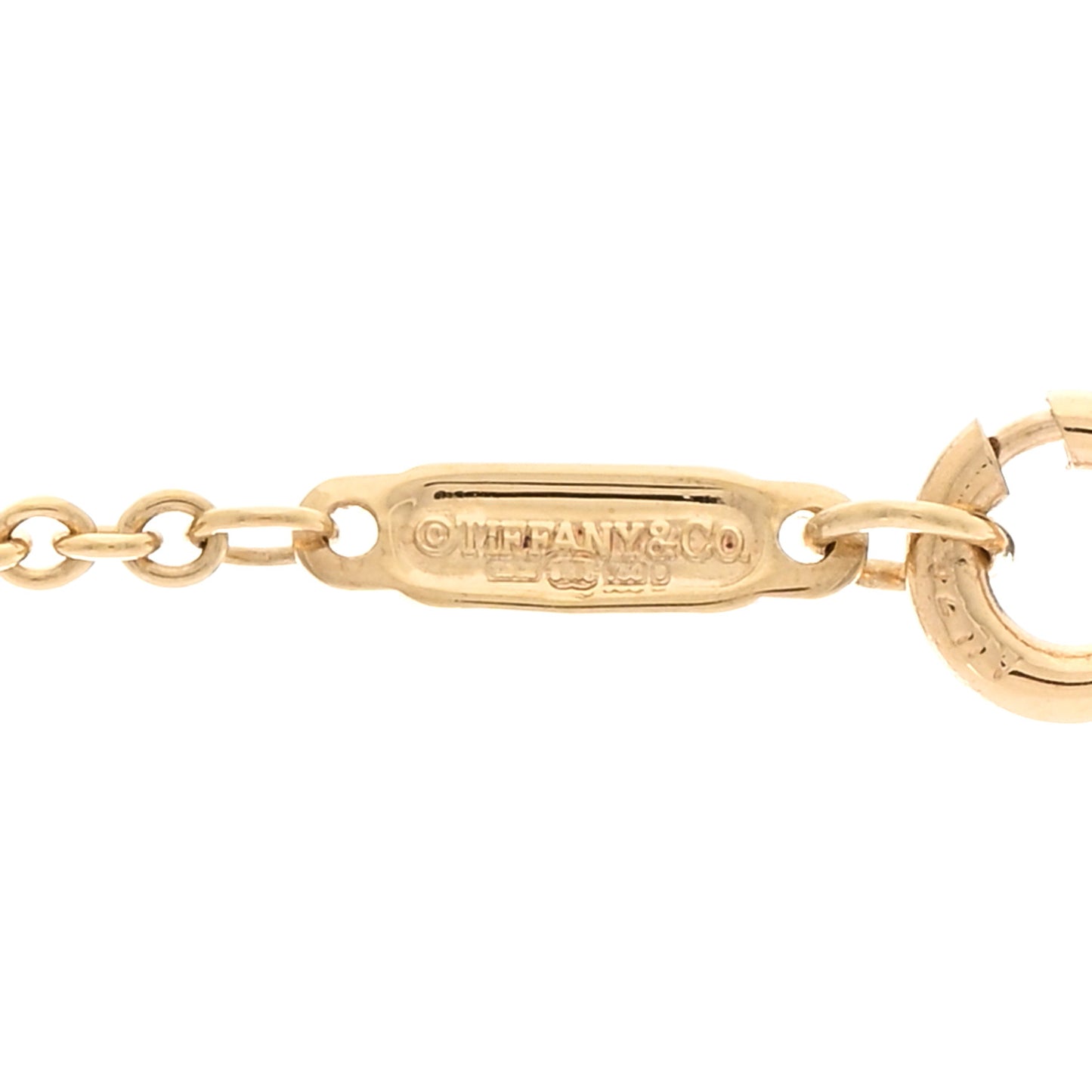 18K Yellow Gold Tag Chain Necklace