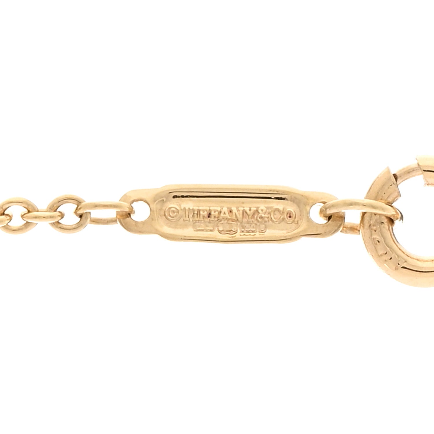 Tiffany 18K Yellow Gold Tag Chain Necklace 4 of 4