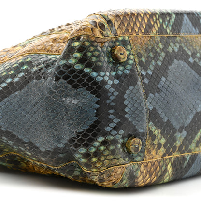 Nancy Gonzalez Snakeskin Liz Tote Beige Blue 11 of 18