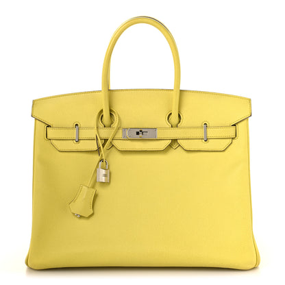 Hermes Epsom Birkin 35 Lime 1 of 14