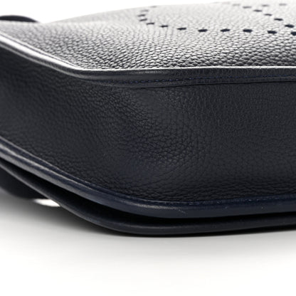 Hermes Taurillon Clemence Evelyne III PM Bleu Nuit 9 of 15