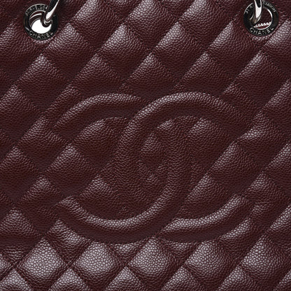 Chanel Caviar Quilted Grand Shopping Tote GST Dark Burgundy 9 of 9