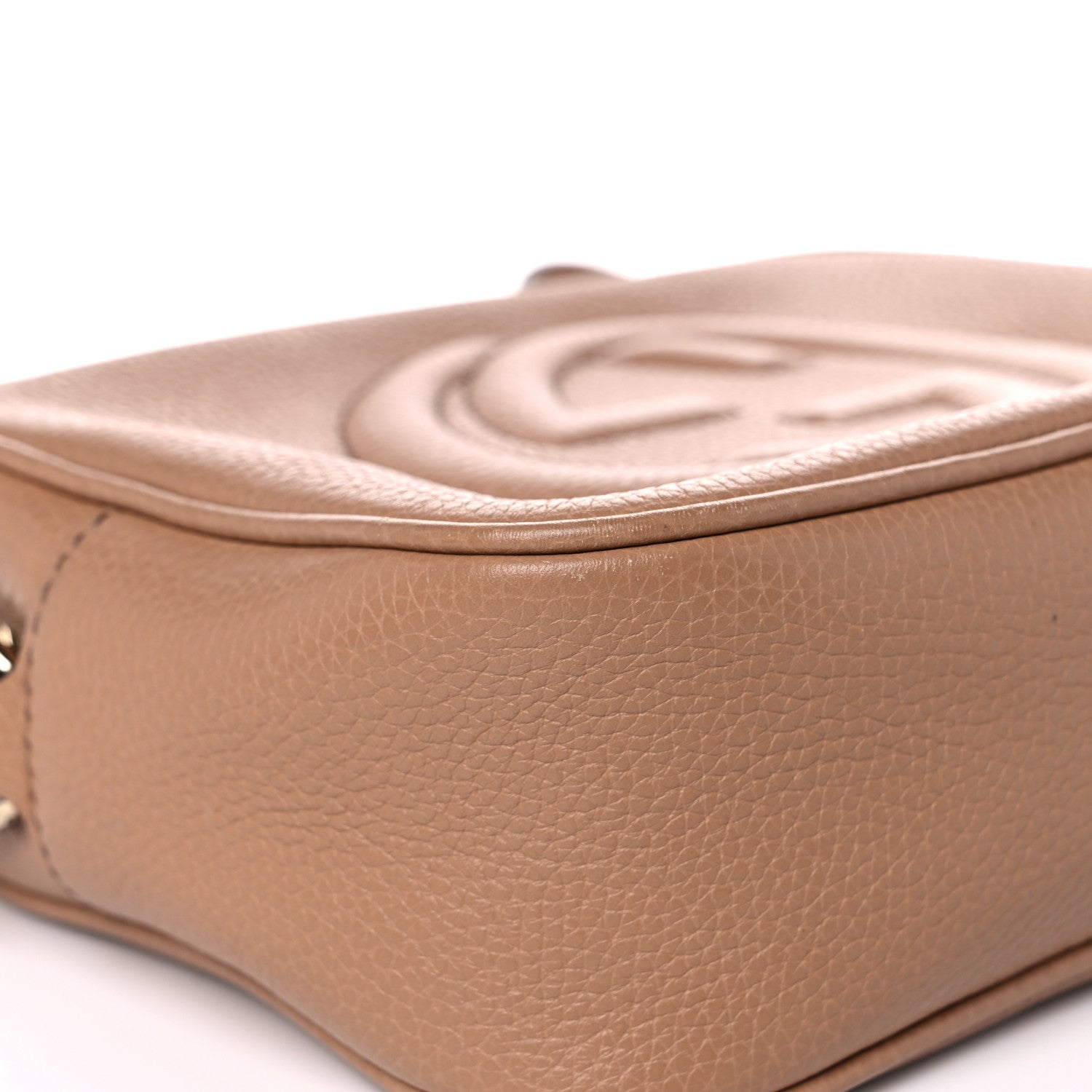Gucci Pebbled Calfskin Small Soho Disco Bag Camelia 16 of 35