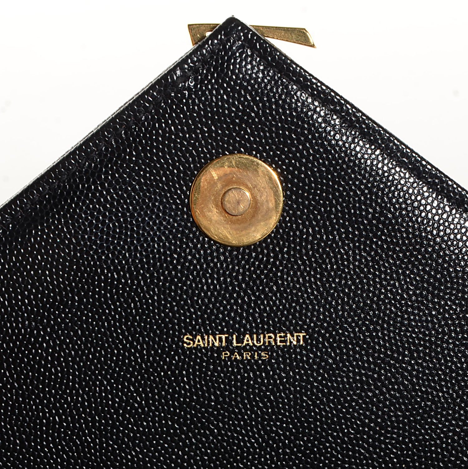 Saint Laurent Grain De Poudre Matelasse Chevron Large Monogram Satchel Black 8 of 8