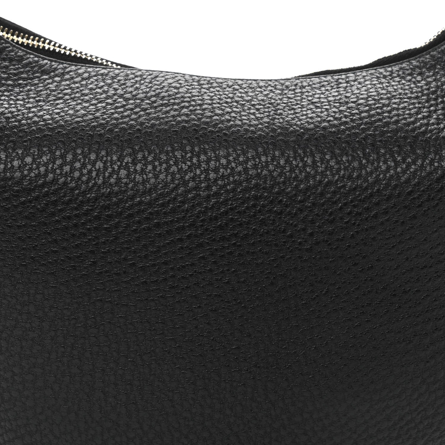 Gucci Pebbled Calfskin Web Bamboo Ring Hobo Black 9 of 11