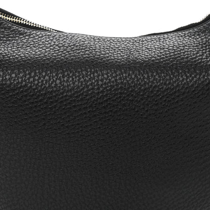 Gucci Pebbled Calfskin Web Bamboo Ring Hobo Black 9 of 11