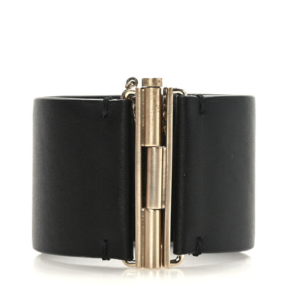 Chanel Calfskin CC Wide Cuff M Black 3 of 5