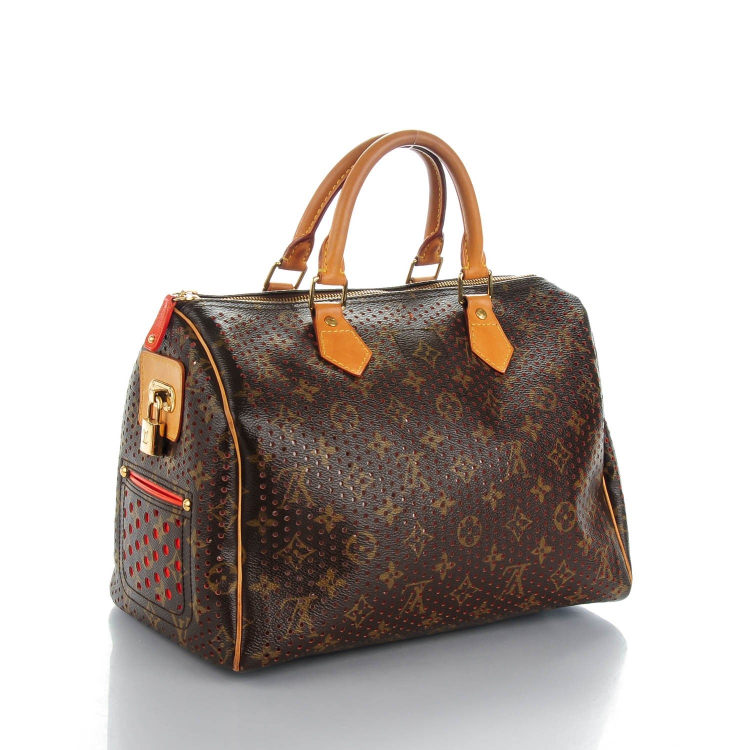 Louis Vuitton Monogram Perforated Speedy 30 Orange 3 of 10