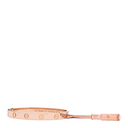 Cartier 18K Rose Gold Love Bracelet 16 3 of 9
