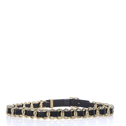 Gucci Calfskin Torchon Double G Chain 25mm Belt 85 34 Black 3 of 4