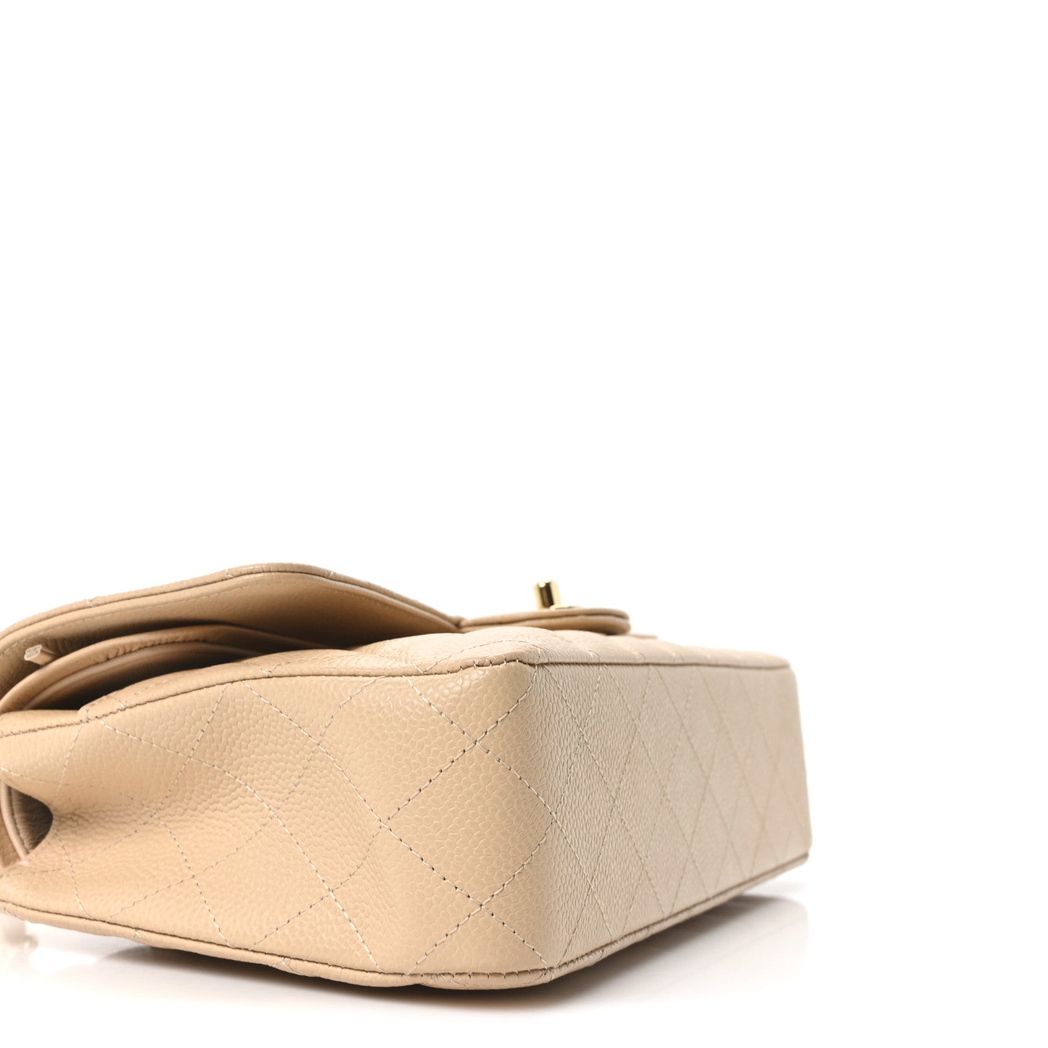 Chanel Caviar Quilted Medium Double Flap Beige 9 of 11