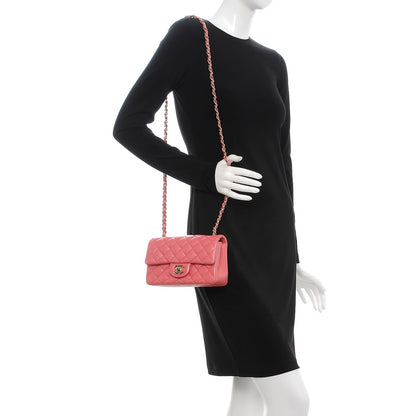 Chanel Caviar Quilted Mini Rectangular Flap Pink 2 of 8