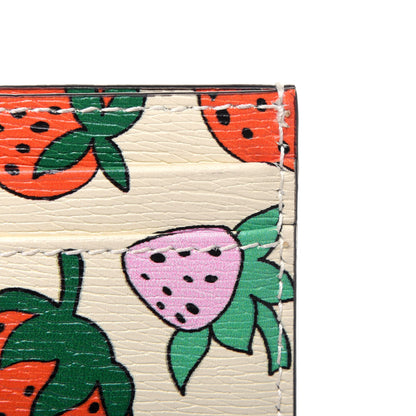 Gucci Calfskin Strawberry Print Zumi Case Case Ivory Red 10 of 12