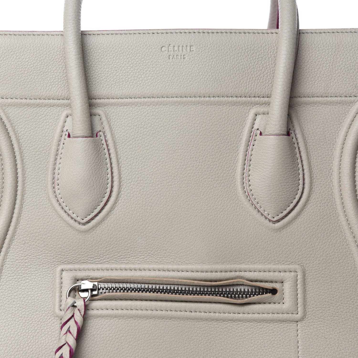 Celine Baby Grained Calfskin Medium Phantom Luggage Beige 12 of 12