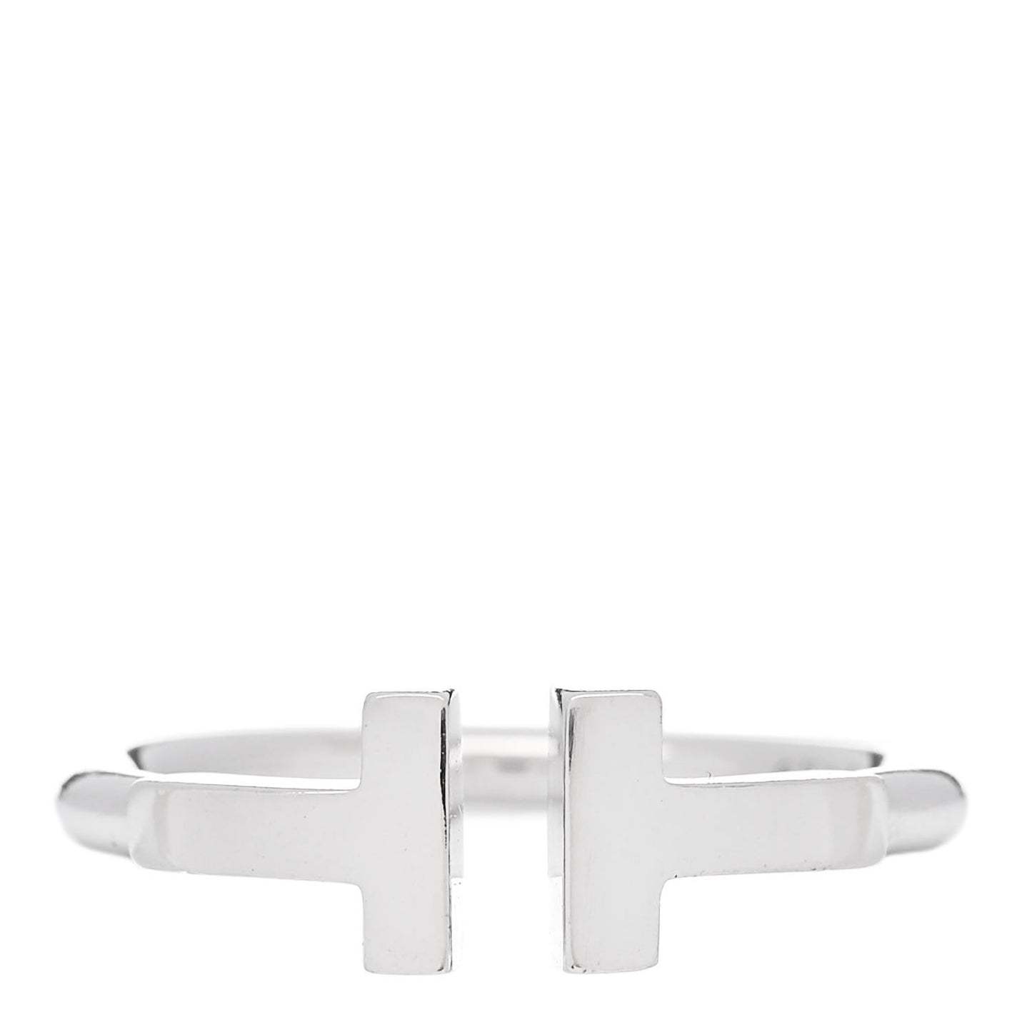 18K White Gold T Wire Ring 49 4.75