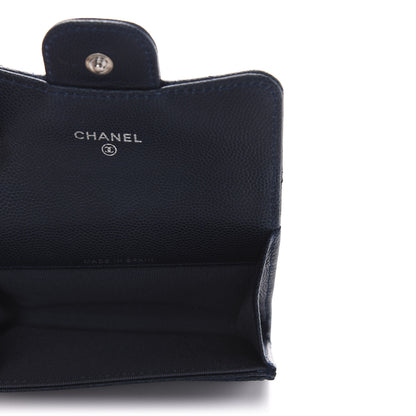 Chanel Caviar Quilted Flap Card Holder Navy Blue 5 of 8