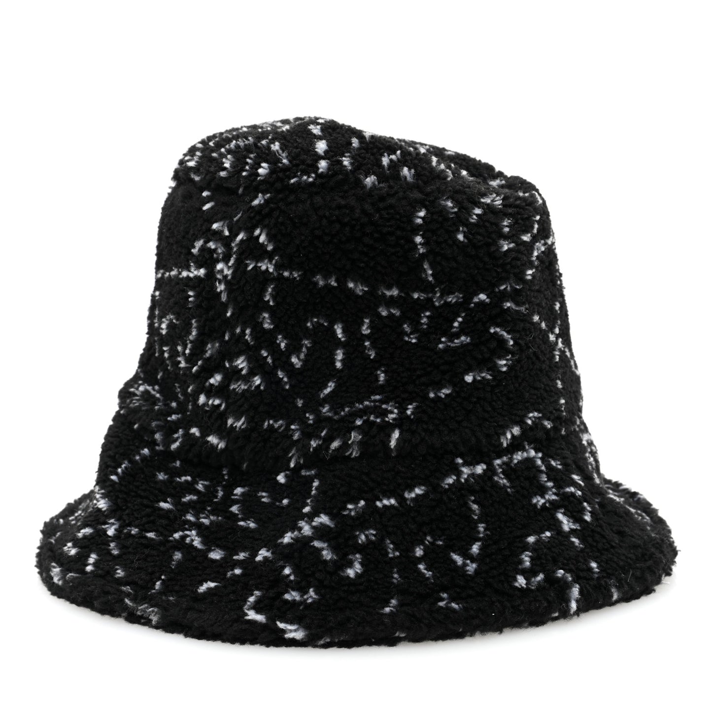 Faux Fur CC Bucket Hat M Black White