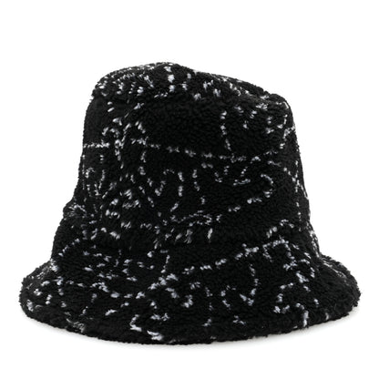 Chanel Faux Fur CC Bucket Hat M Black White 4 of 8