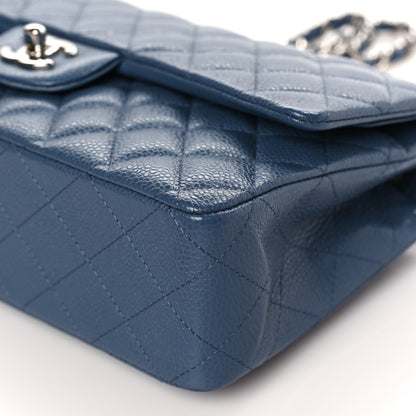 Chanel Caviar Quilted Medium Double Flap Blue 9 of 9