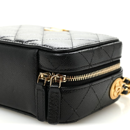 Chanel Caviar Quilted Twist Your Buttons Clutch With Chain Black 10 of 10