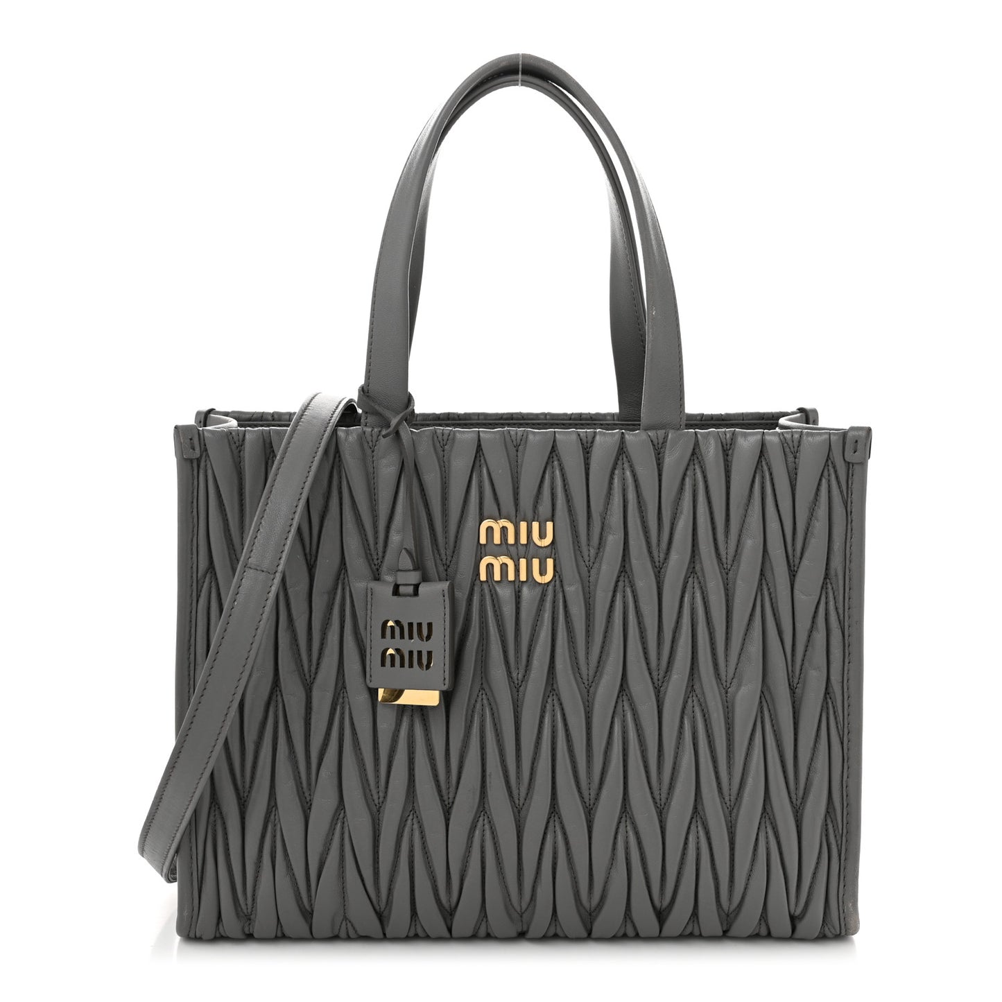 Nappa Matelasse Tote Bag Marmo