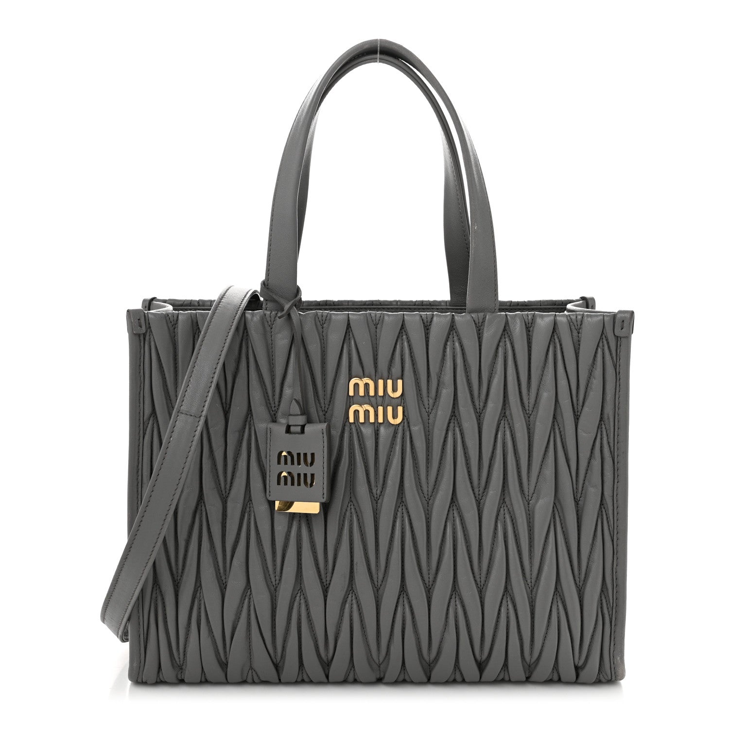 Miu Miu Nappa Matelasse Tote Bag Marmo 1 of 11