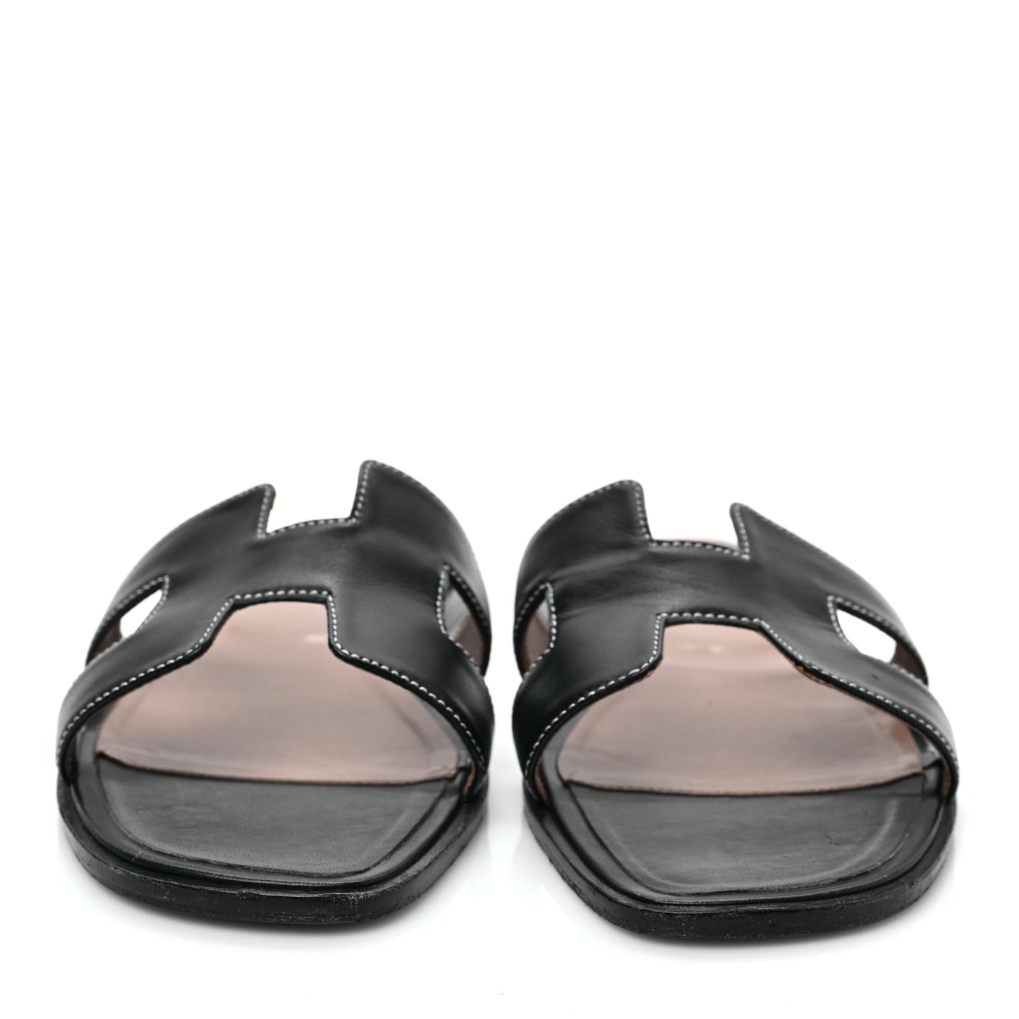 Box Calfskin Oran Sandals 39 Black