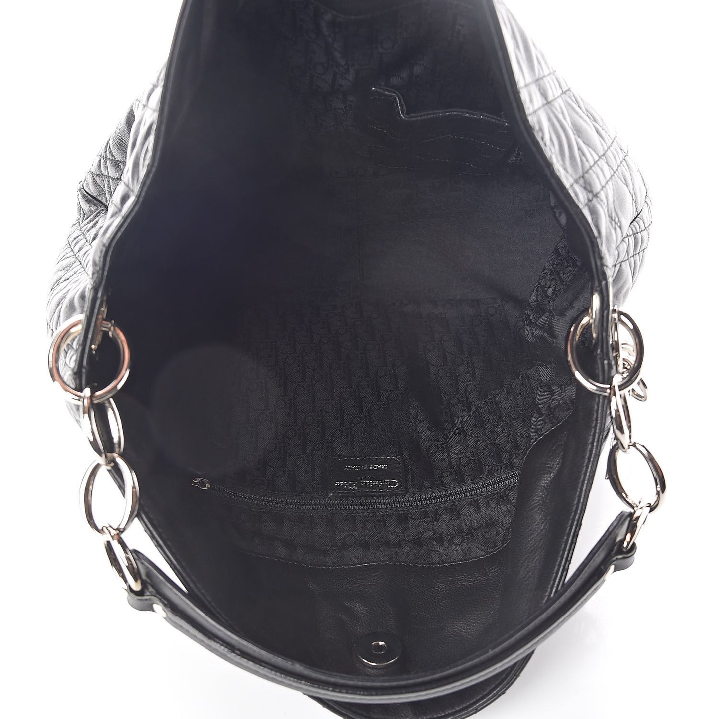 Lambskin Cannage Medium Dior Soft Hobo Black