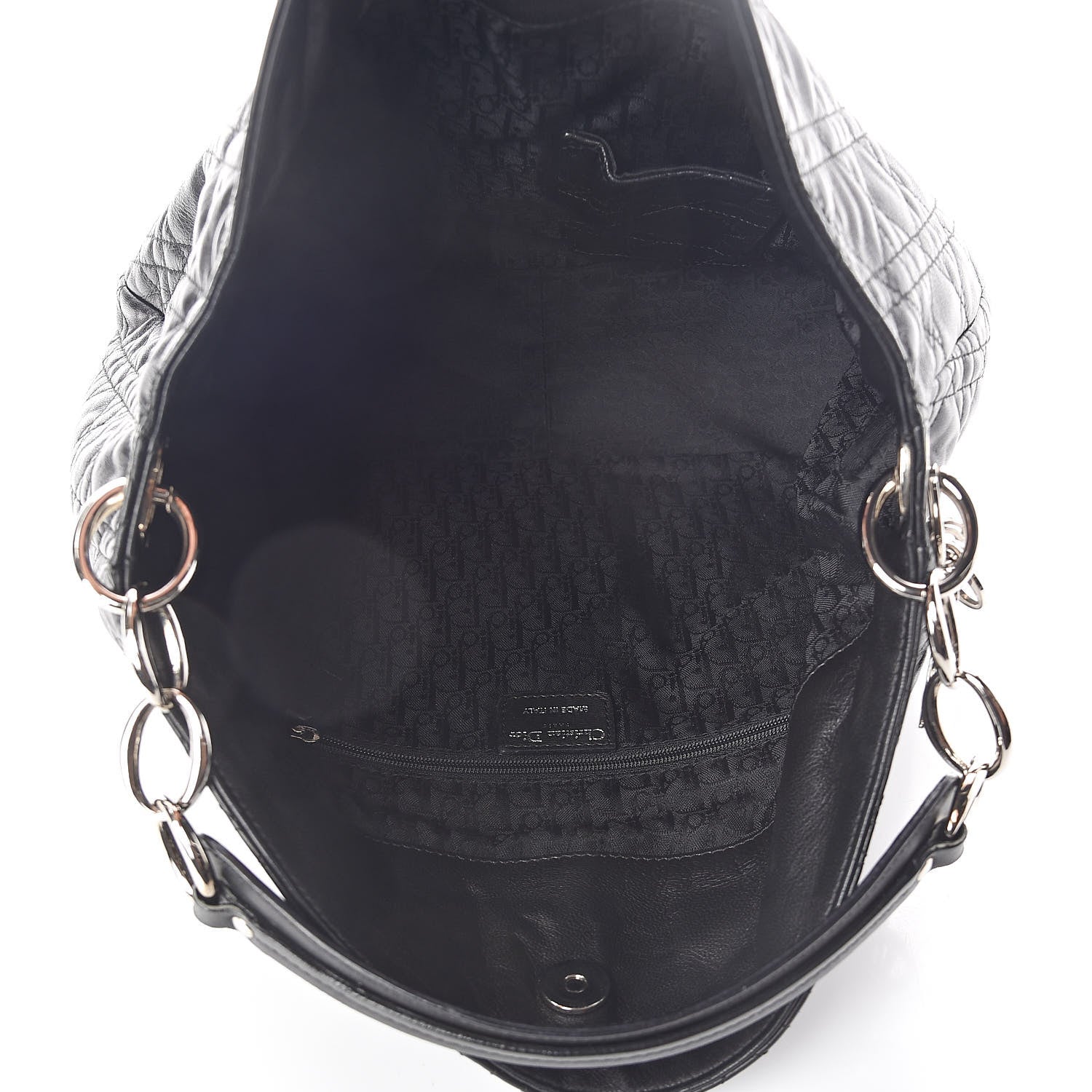Christian Dior Lambskin Cannage Medium Dior Soft Hobo Black 5 of 9