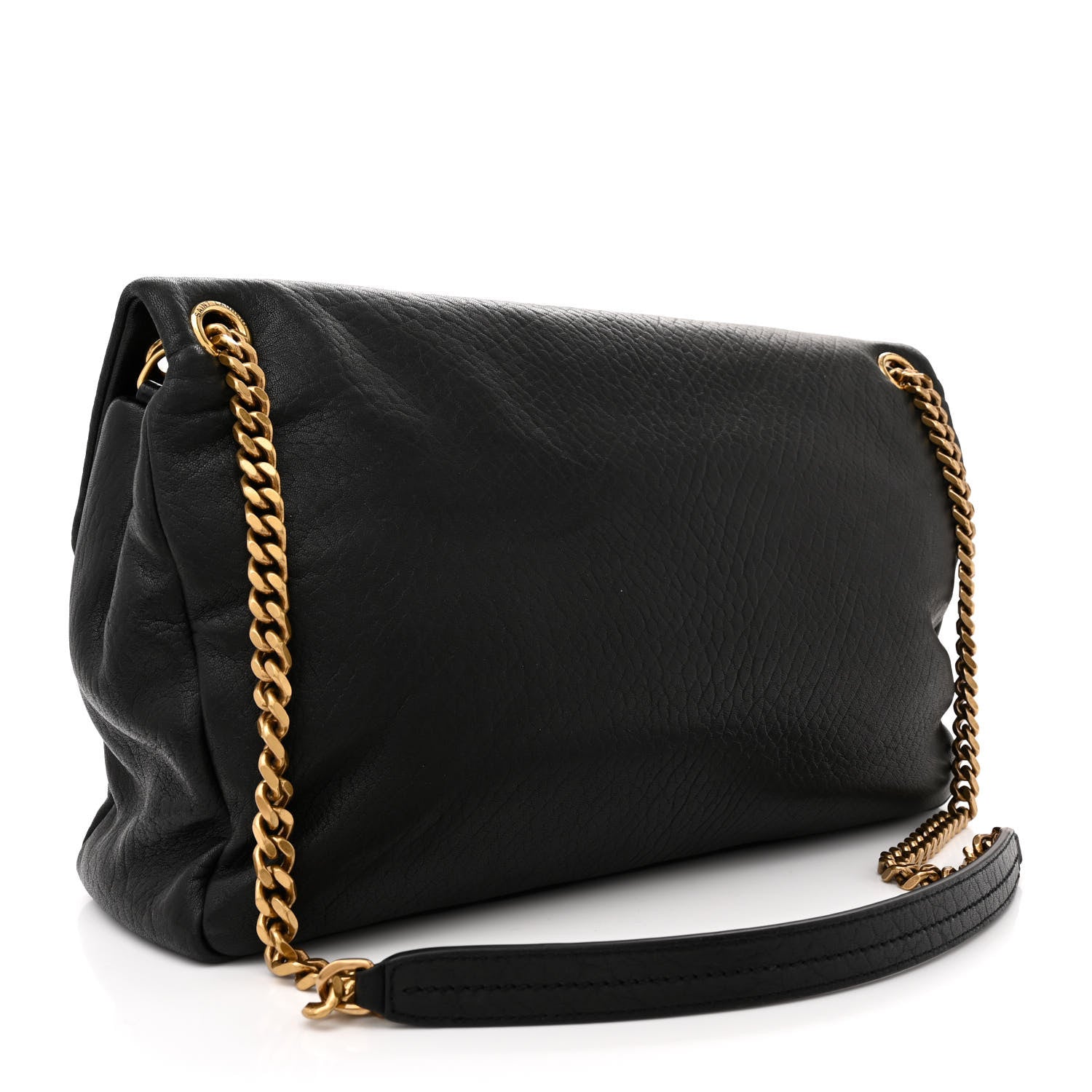 Saint Laurent Grained Lambskin Large Calypso Black 3 of 10