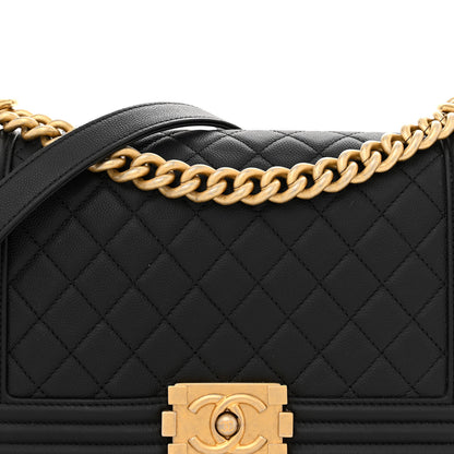 Chanel Caviar Quilted Medium Boy Flap Black 8 of 10
