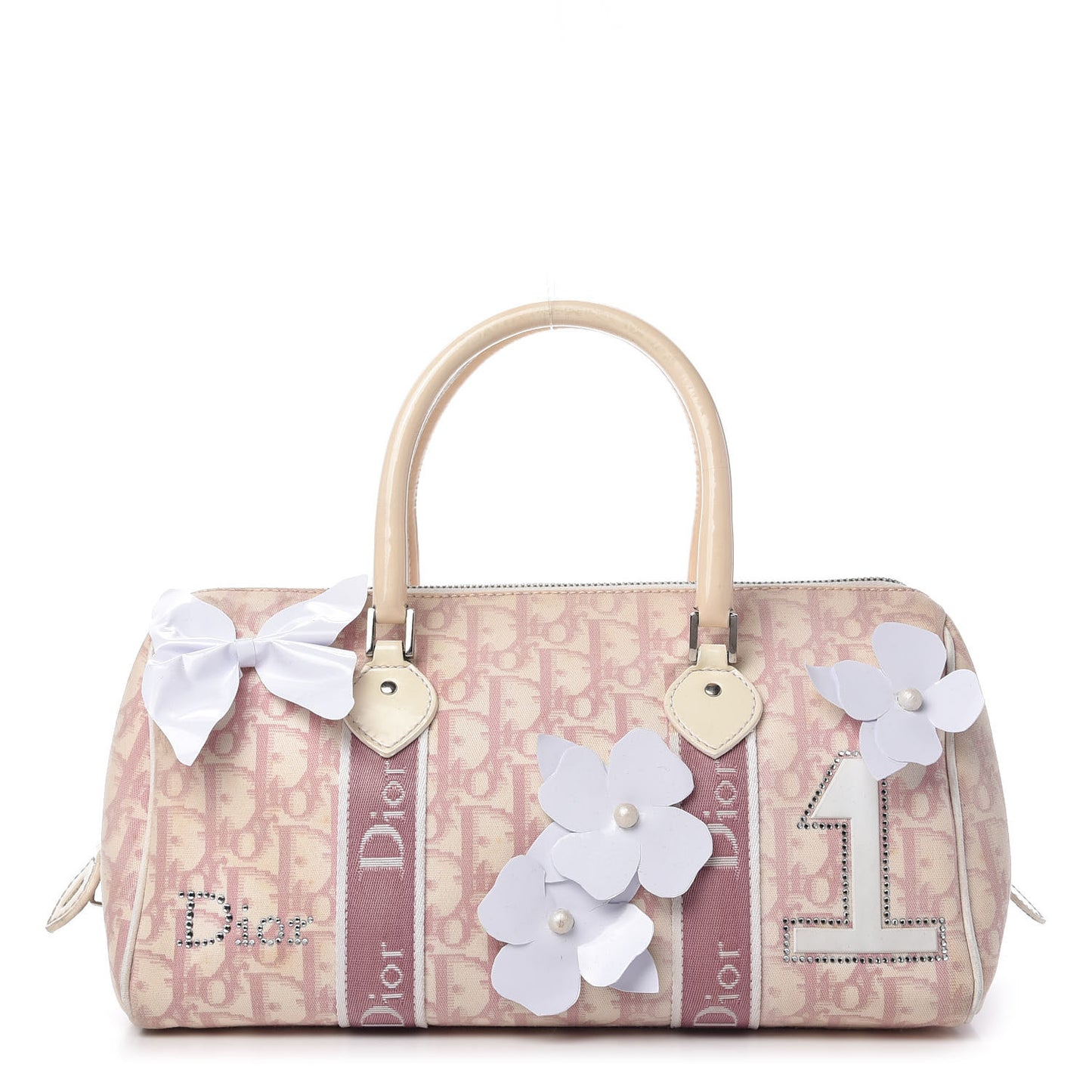 Monogram Girly Boston Pink