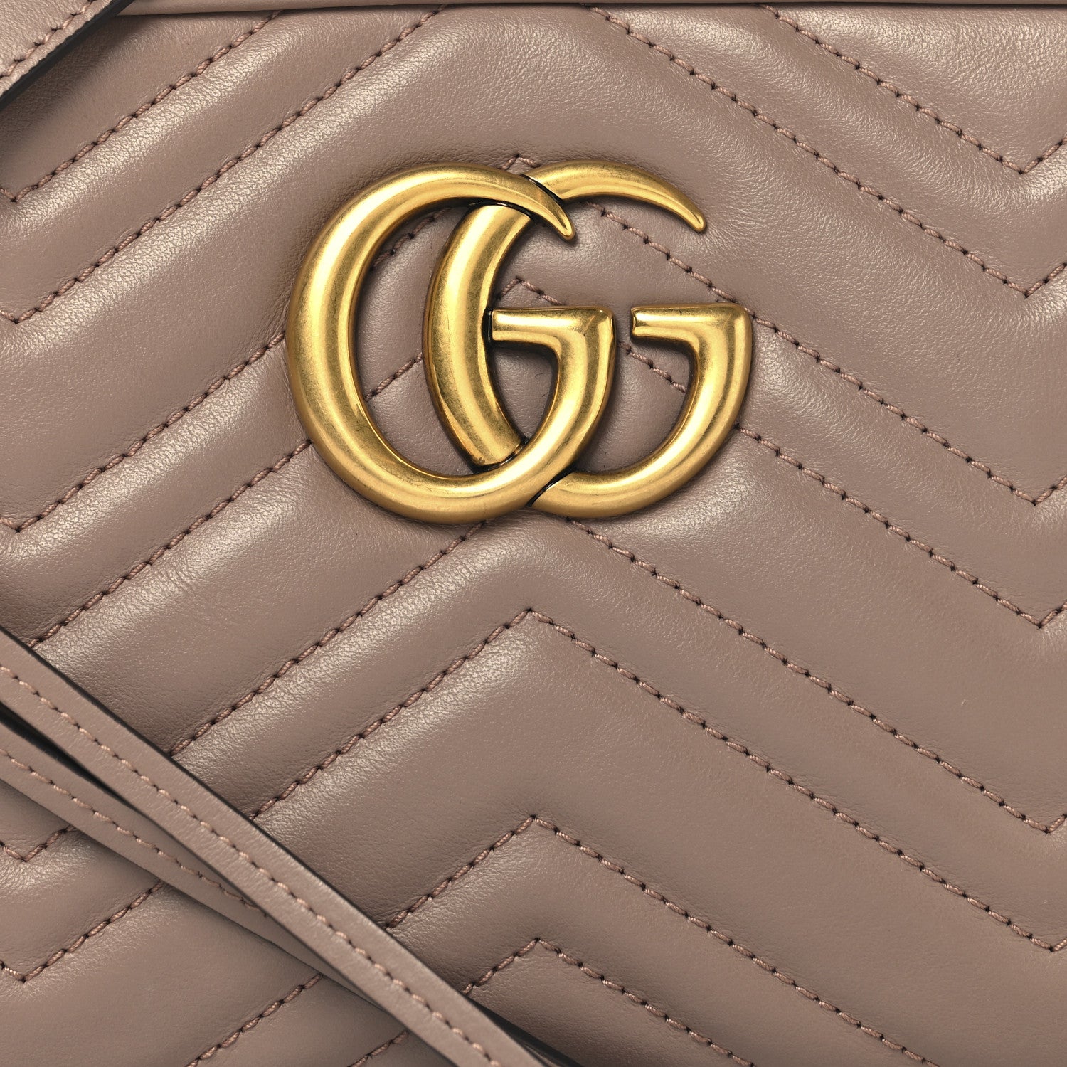 Gucci Calfskin Matelasse Small GG Marmont Chain Shoulder Bag Porcelain Rose 8 of 10