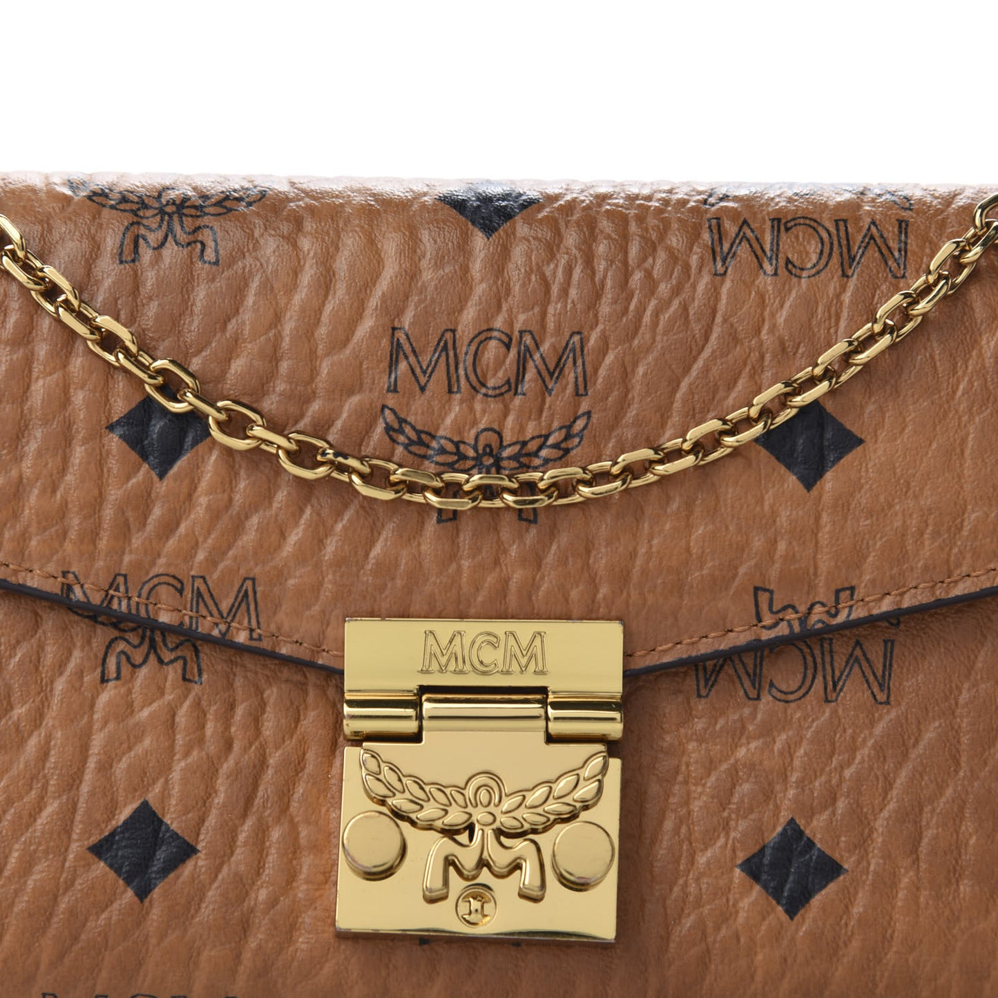 Visetos Large Patricia Wallet On Chain Cognac